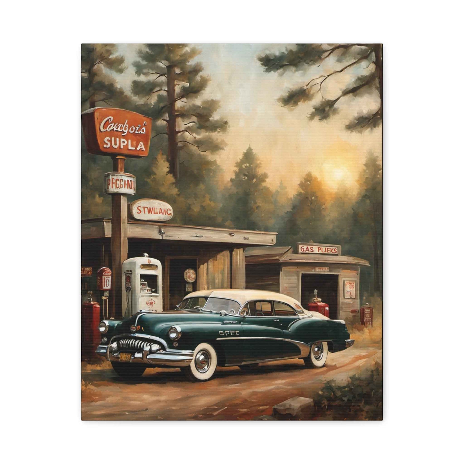 1950 American Riviera Dream Canvas - Forest Edition - AquilVision