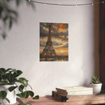 Eiffel Tower Sunset Matte Poster — Vintage Paris Wall Art - AquilVision