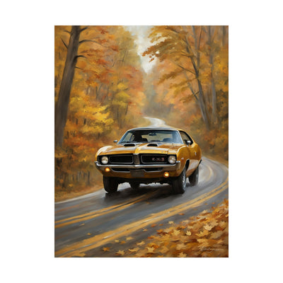 Classic Car Autumn Matte Poster - Vintage Vibes for Home Decor | AJ68 Collection Printify