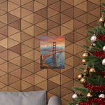 Golden Gate Bridge Sunset Poster - Matte Vertical Travel Wall Art - AquilVision