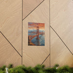 Golden Gate Bridge Sunset Poster - Matte Vertical Travel Wall Art - AquilVision