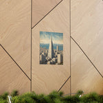 Vintage Cityscape Poster — Transamerica Pyramid Matte Vertical Print - AquilVision