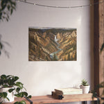 Yellowstone Canyon Waterfall Matte Poster — Landscape Wall Art - AquilVision