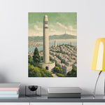 Coit Tower San Francisco Matte Poster — Vintage Cityscape Vertical Wall Art - AquilVision