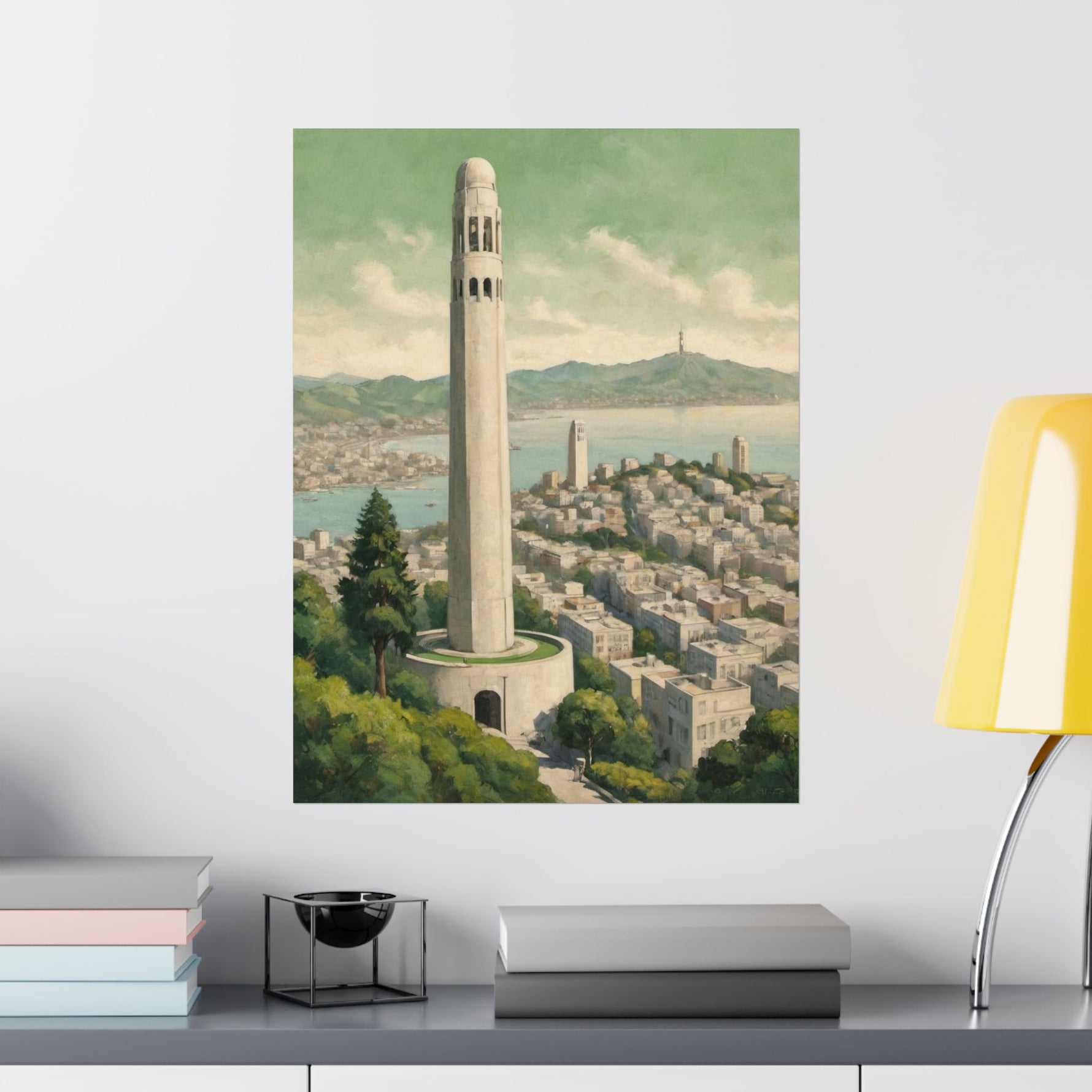 Coit Tower San Francisco Matte Poster — Vintage Cityscape Vertical Wall Art - AquilVision
