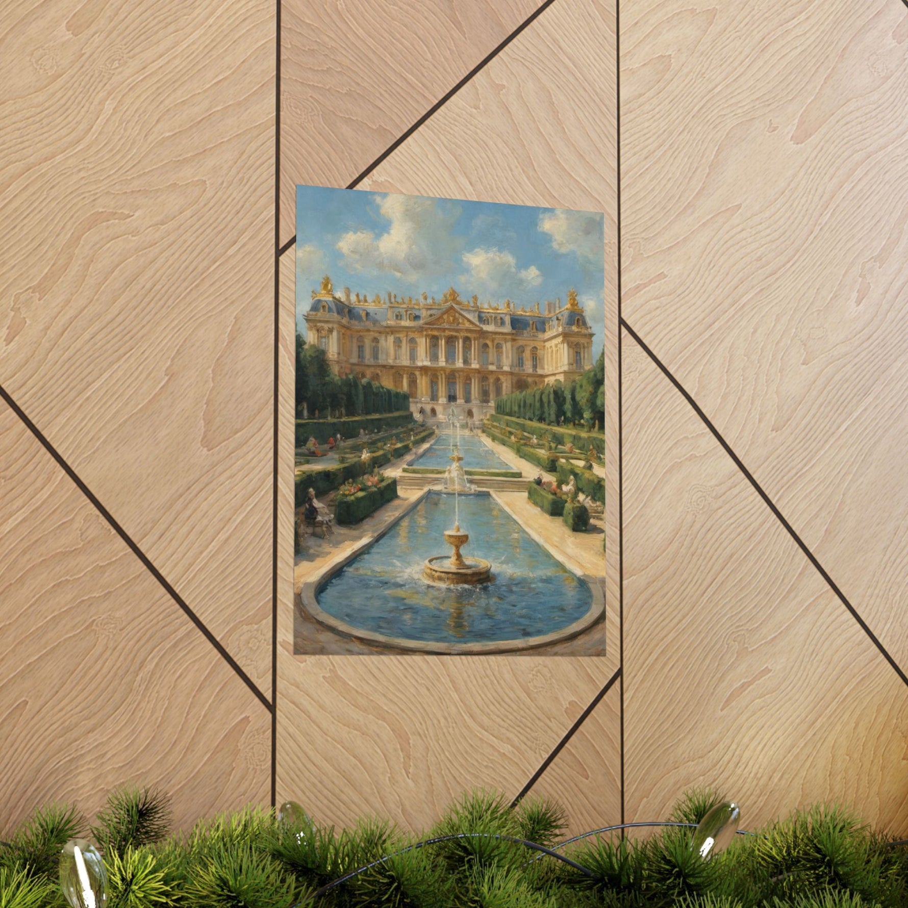 Versailles Palace Fountain Matte Vertical Poster — Classic French Chateau Wall Art - AquilVision