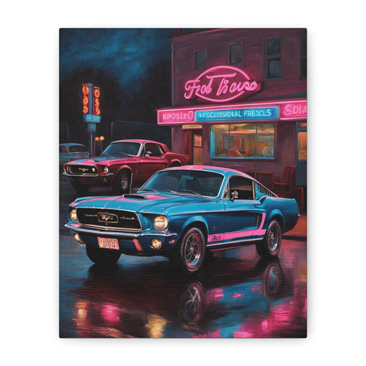 Vintage Car Art Print, Retro Wall Decor, Classic Car Artwork, Man Cave Decor, Gift for Car Lovers