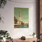 Vintage Coastal Clock Tower Poster - AquilVision