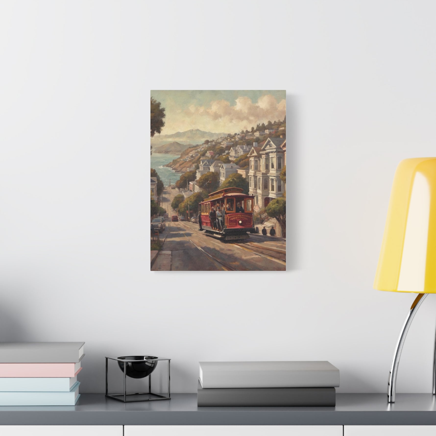 San Francisco Cable Car Matte Canvas Wall Art — Stretched 1.25" - AquilVision