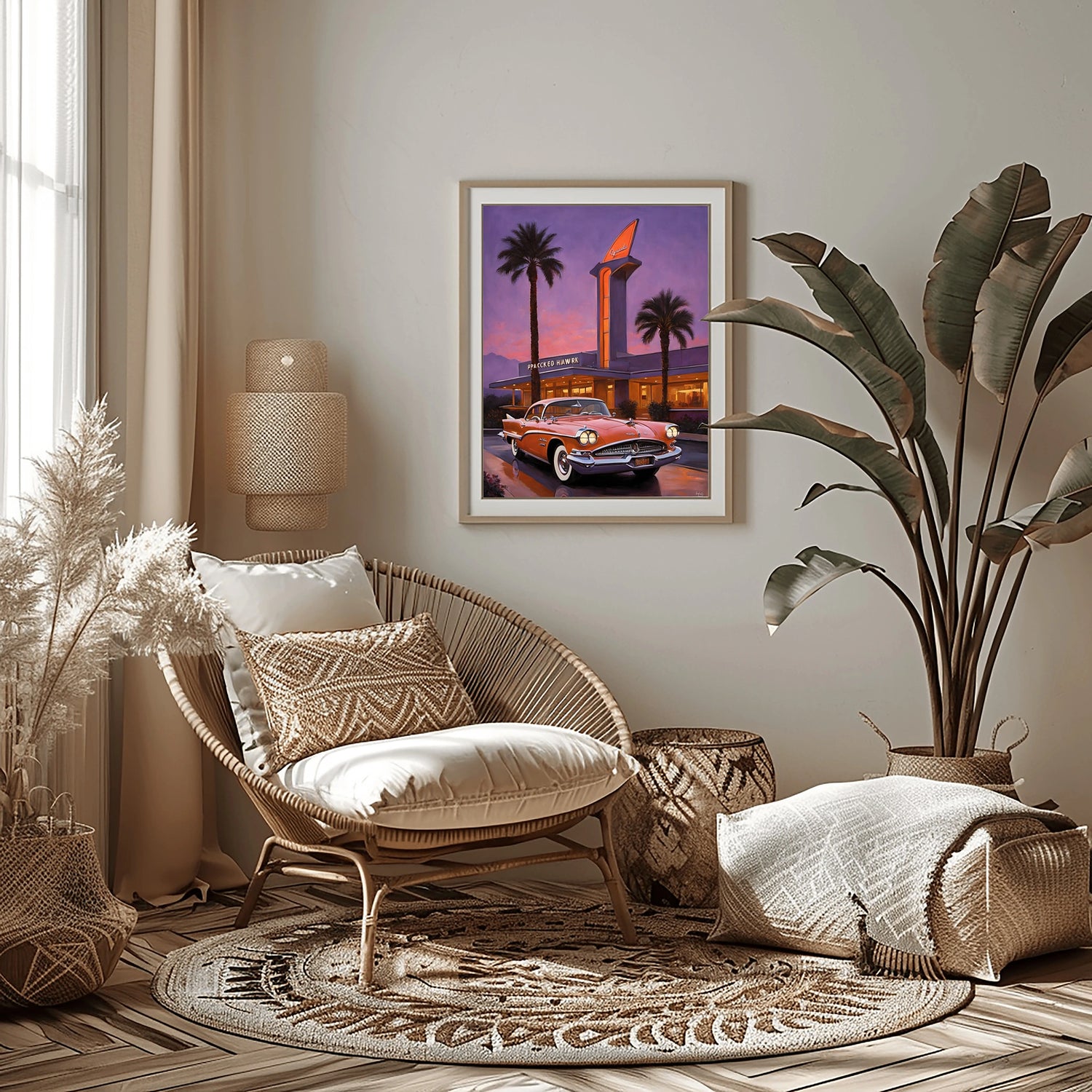 1958 Golden Hawk GT – Retro-Hotel-Edition | Poster auf Leinwand