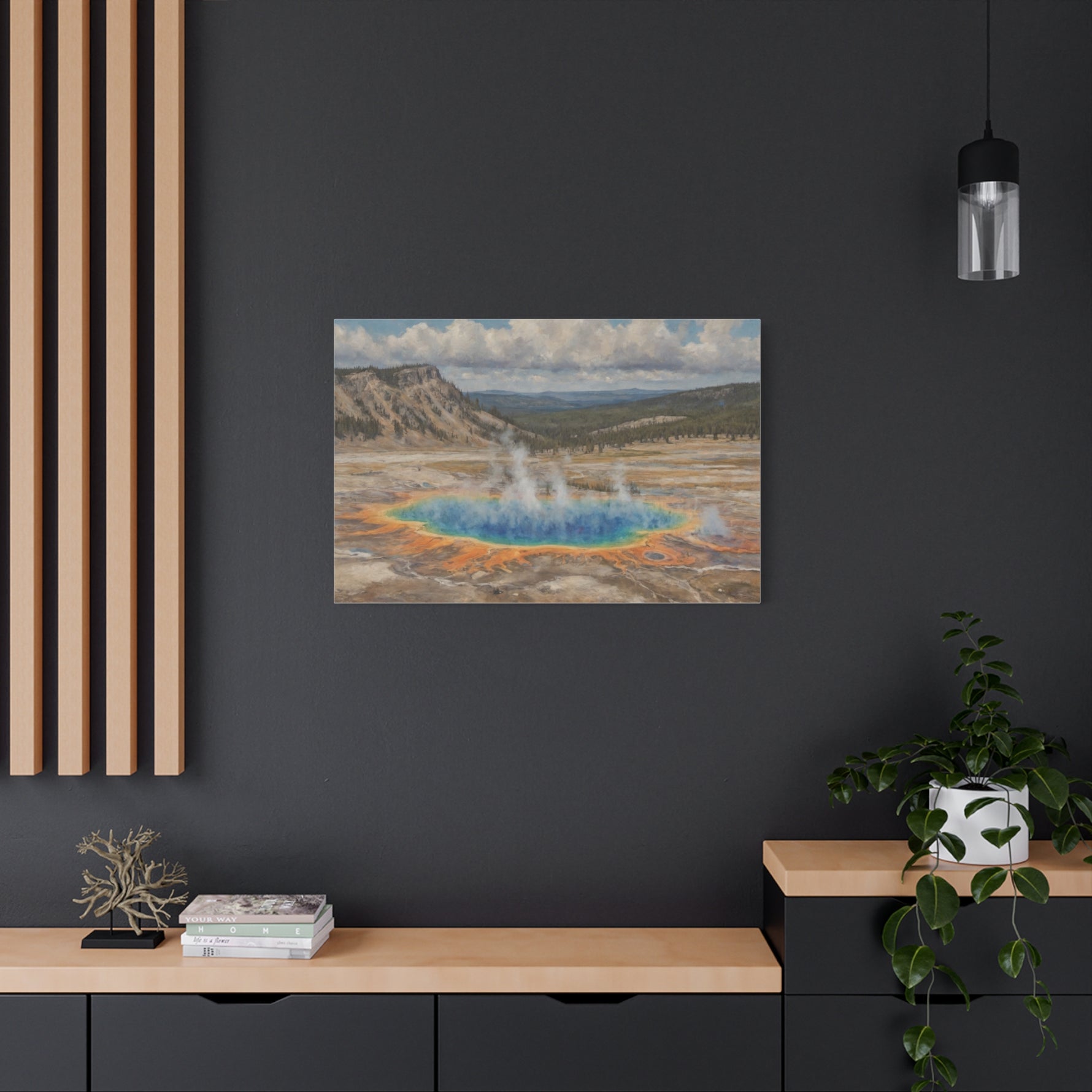 Yellowstone Grand Prismatic Hot Spring Canvas Print - AquilVision