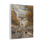 Paris Arc de Triomphe Canvas Wall Art — Autumn Street Scene - AquilVision