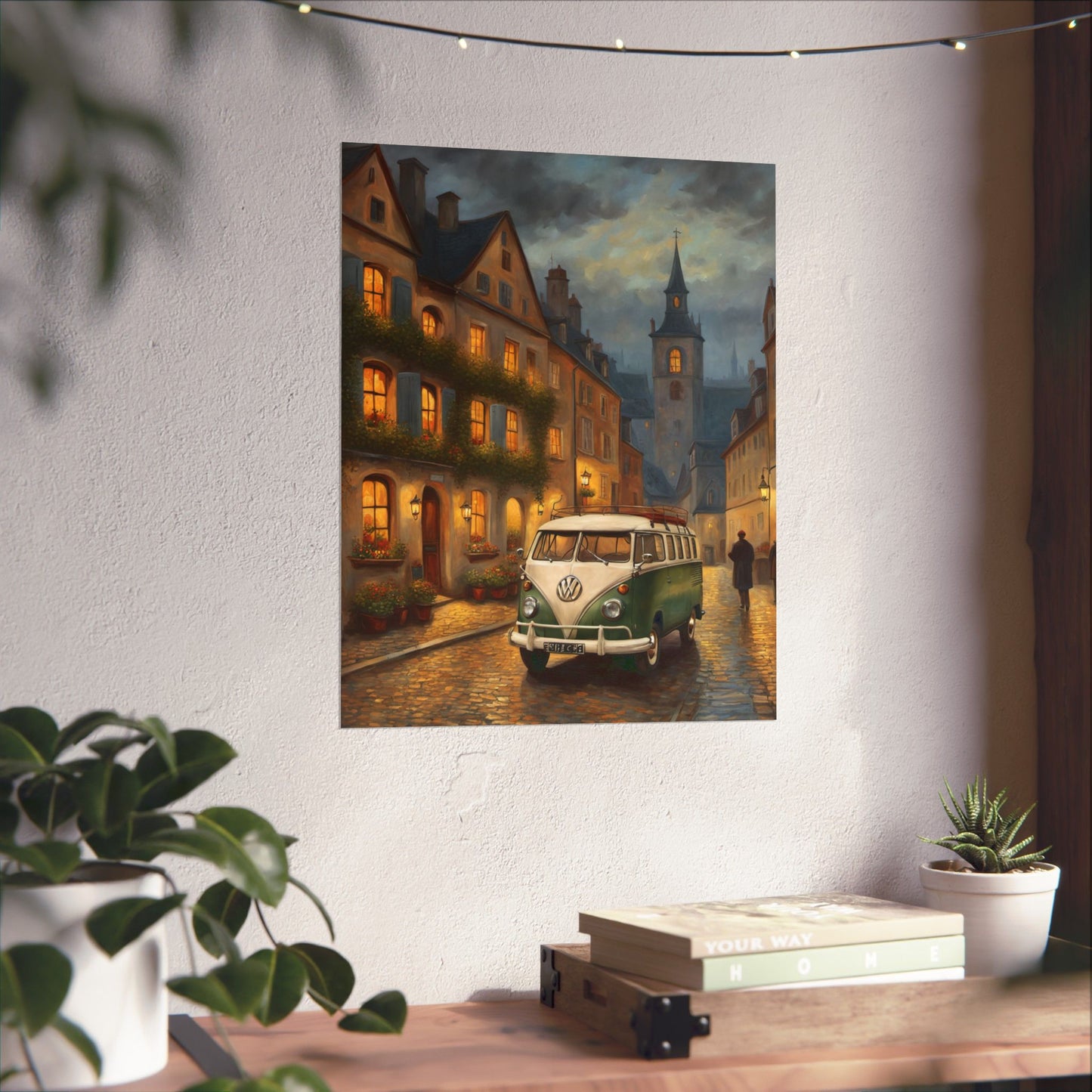 Vintage VW Bus Matte Vertical Poster, Wall Art Decor, Retro Home Decoration, Perfect Gift for Travel Lovers, Cozy Atmospheric Décor - AquilVision