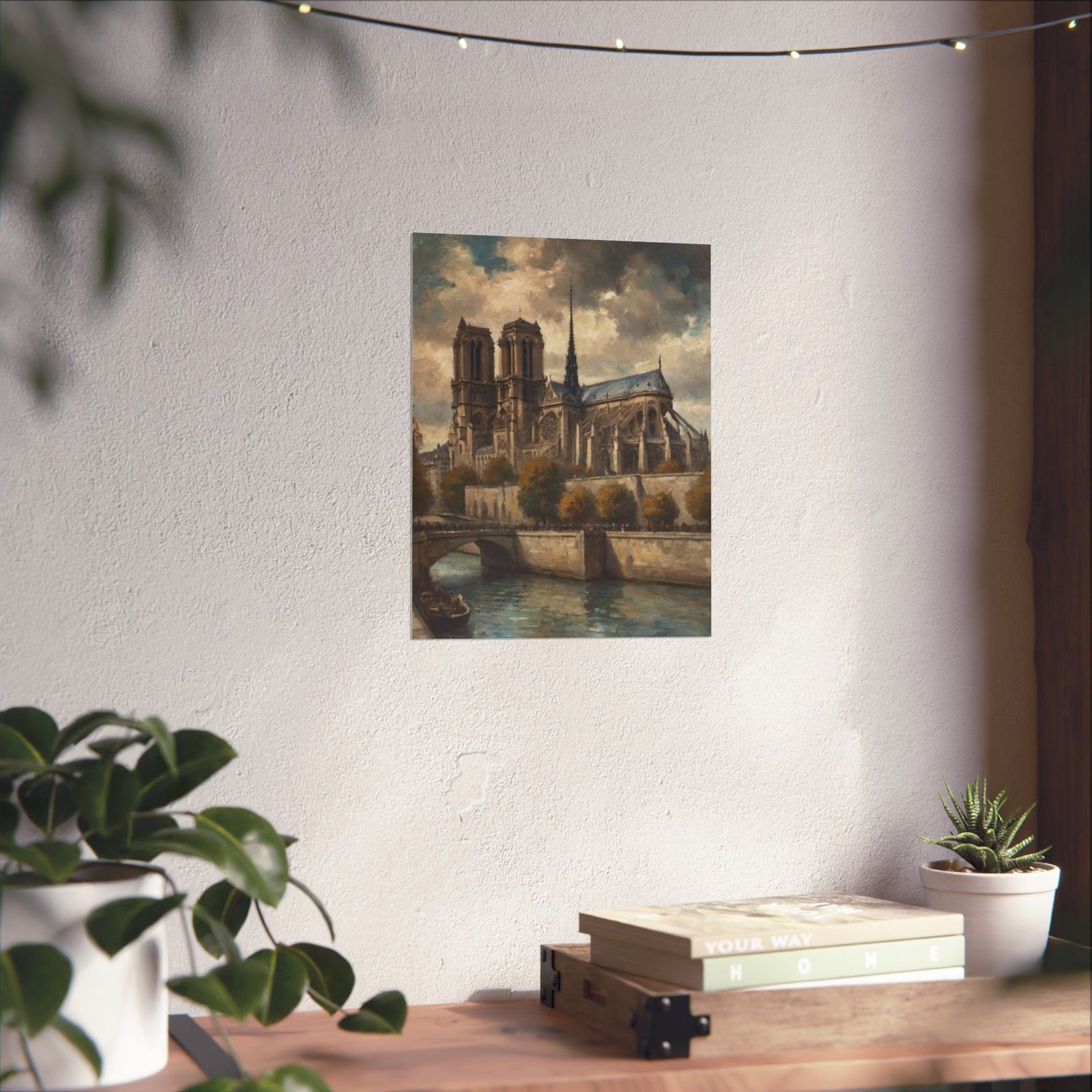 Notre Dame Seine River Matte Poster — Vintage Paris Architecture Wall Art - AquilVision