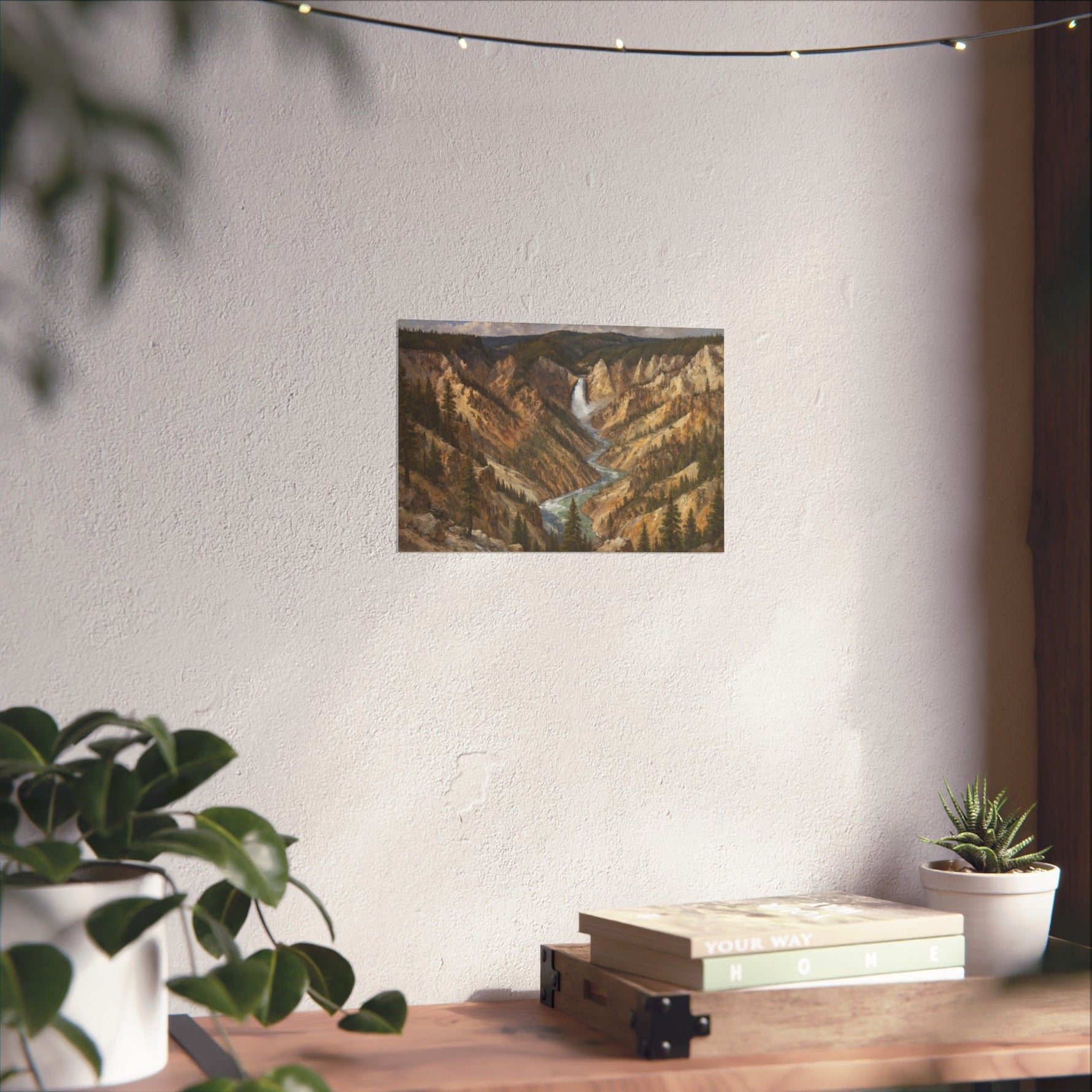 Yellowstone Canyon Waterfall Matte Poster — Landscape Wall Art - AquilVision