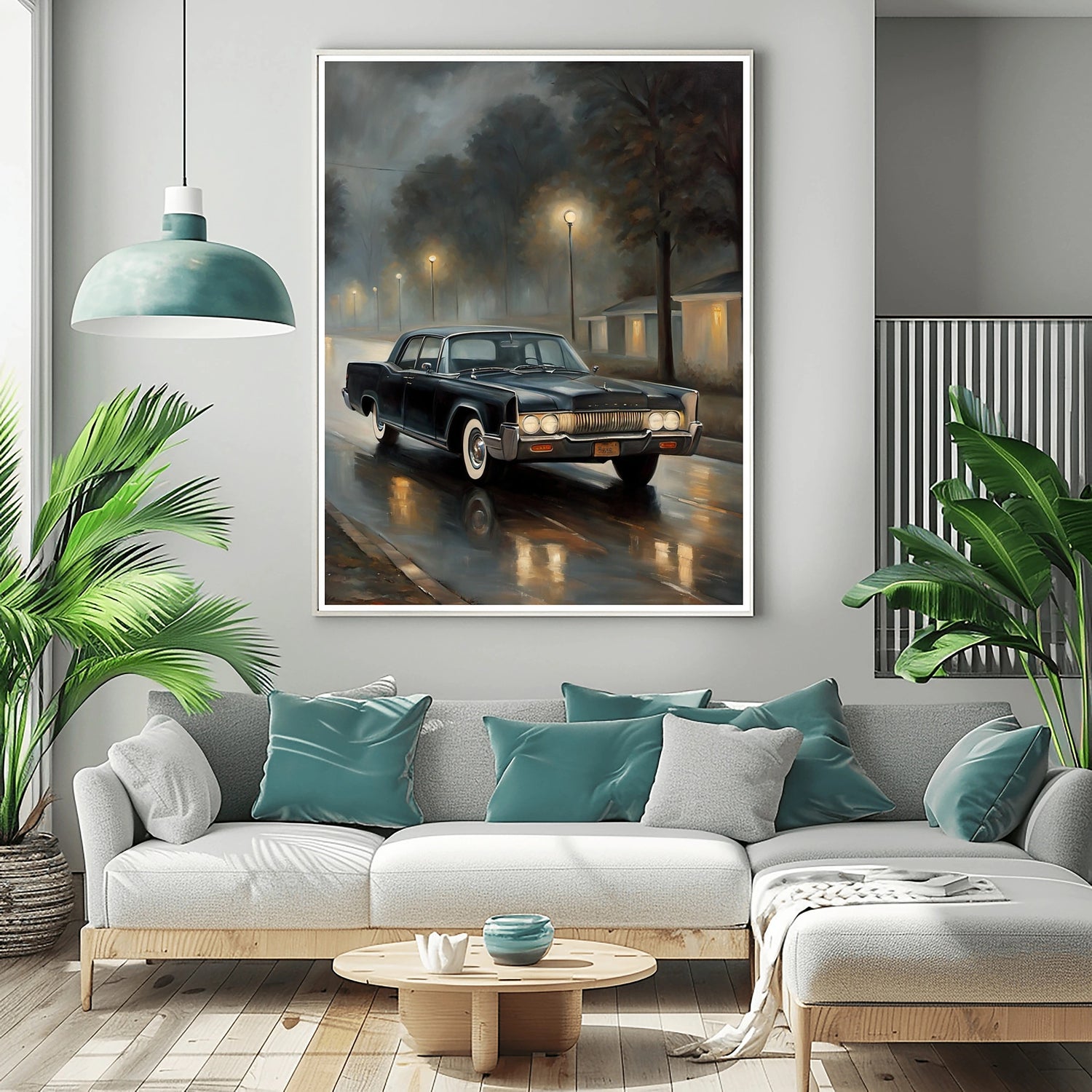 1961 Suicide-Door Continental – Night Edition | Poster Leinwand