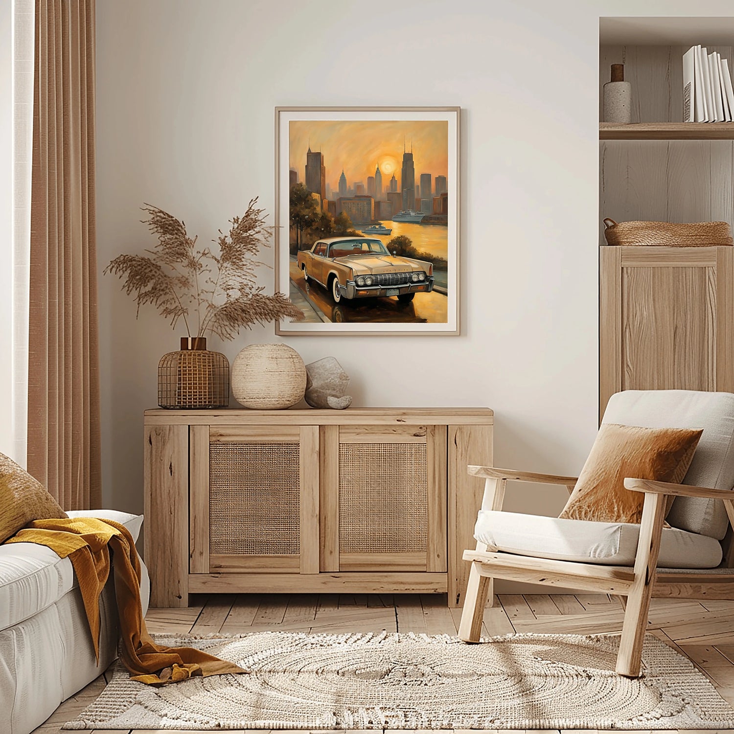 1961 Continental mit Selbstmördertüren – Sunset Edition | Poster Leinwand