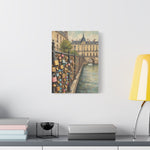 Paris Love Locks Canvas Print — Matte Stretched Wall Art - AquilVision