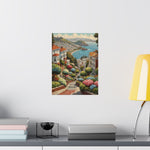 Coastal Garden Street Matte Poster — Scenic San Francisco Bay Print - AquilVision