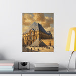 Louvre Pyramid Matte Vertical Poster — Vintage Paris Architecture Wall Art - AquilVision