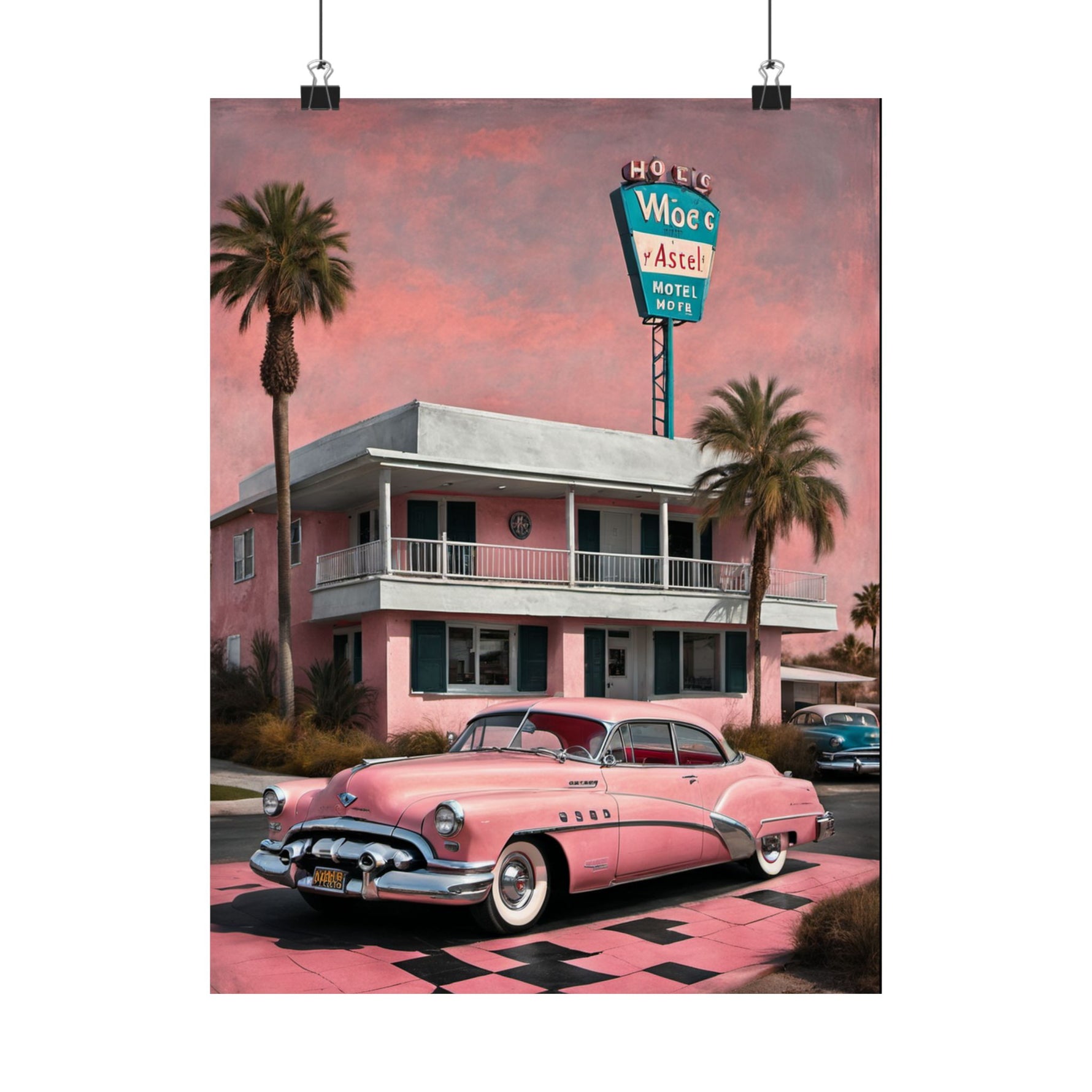 1950 American Riviera Dream Poster - Motel Edition - AquilVision