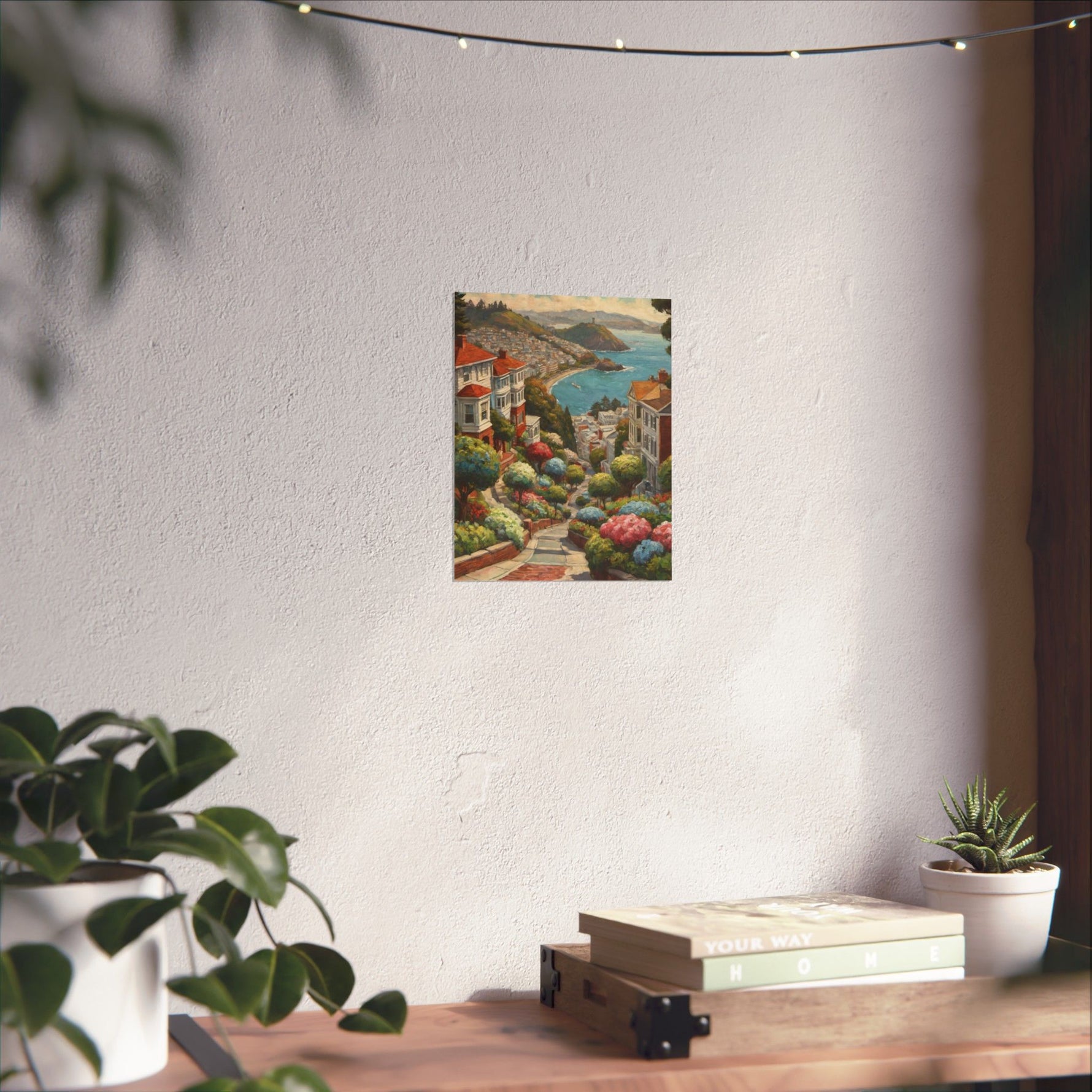 Coastal Garden Street Matte Poster — Scenic San Francisco Bay Print - AquilVision