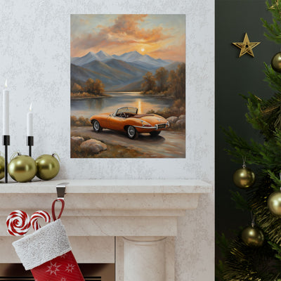 Scenic Car Posters, Vintage Wall Art, Home Décor, Car Enthusiast Gifts, Nature Prints, Retro Artworks - AquilVision