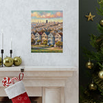 San Francisco Painted Row Houses Matte Poster — Vintage Cityscape Wall Art - AquilVision