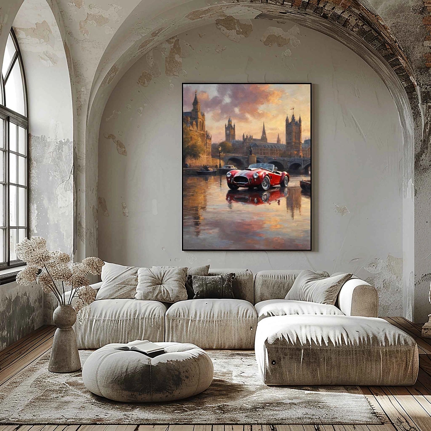 1965er Rennbestien-Legende – Riverside Edition | Poster auf Leinwand