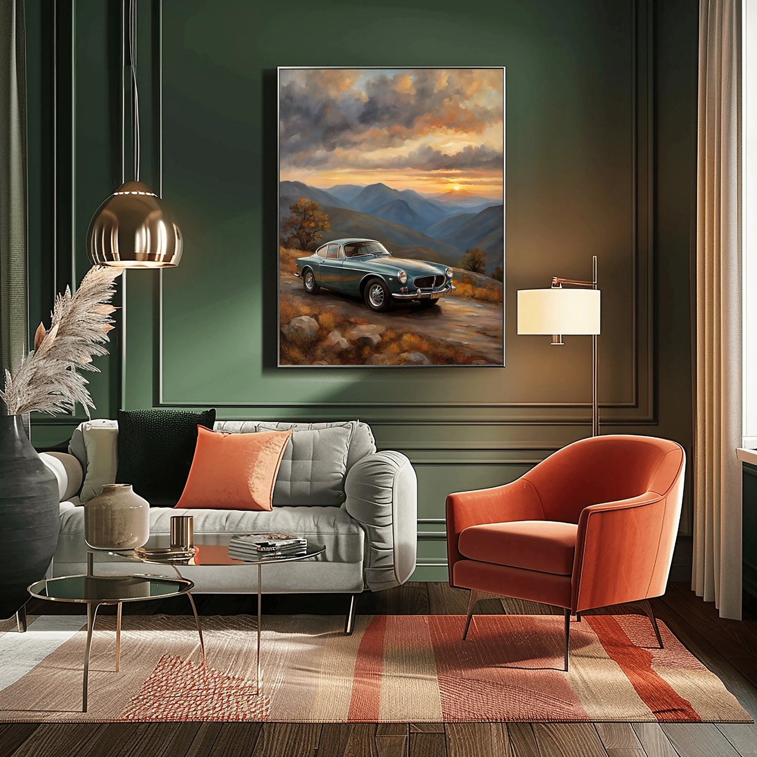 1966 Schwedische GT Ikone - Mountain Edition | Poster Leinwand