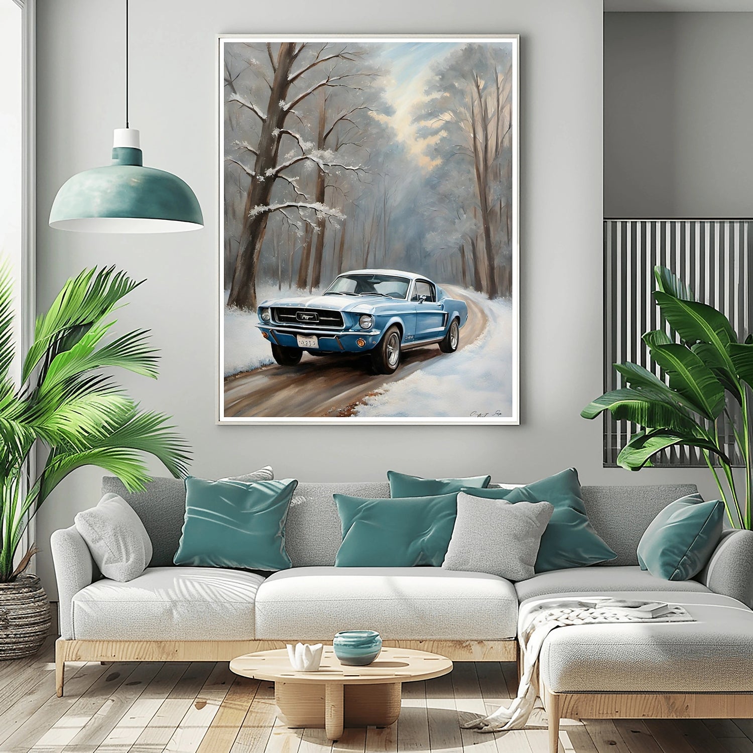 1967 Fastback Legends - Winter Forest Edition | Poster - Leinwand - Gerahmte Leinwand