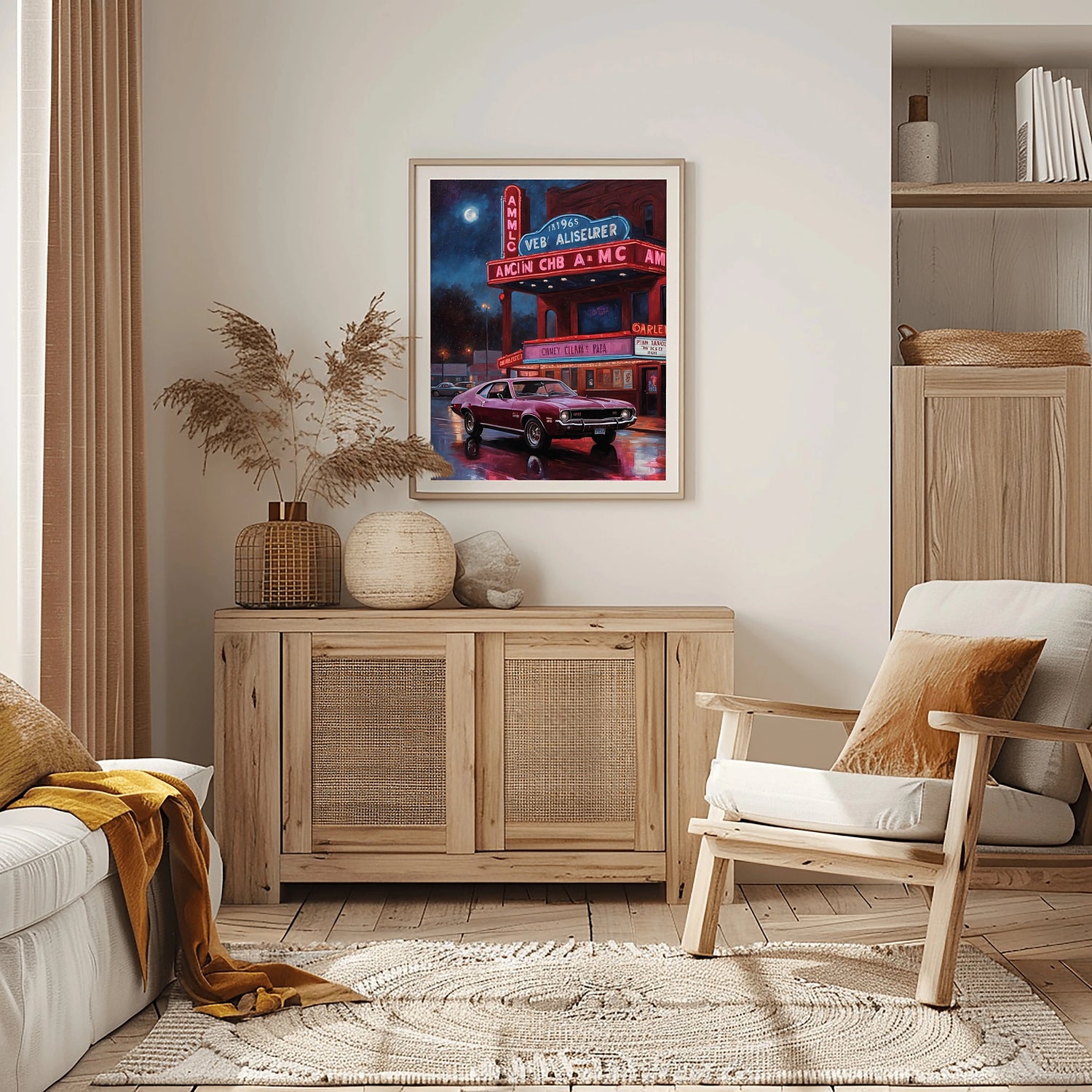 1968 AMC Javelin Spirit – Cinema Night Edition | Poster auf Leinwand