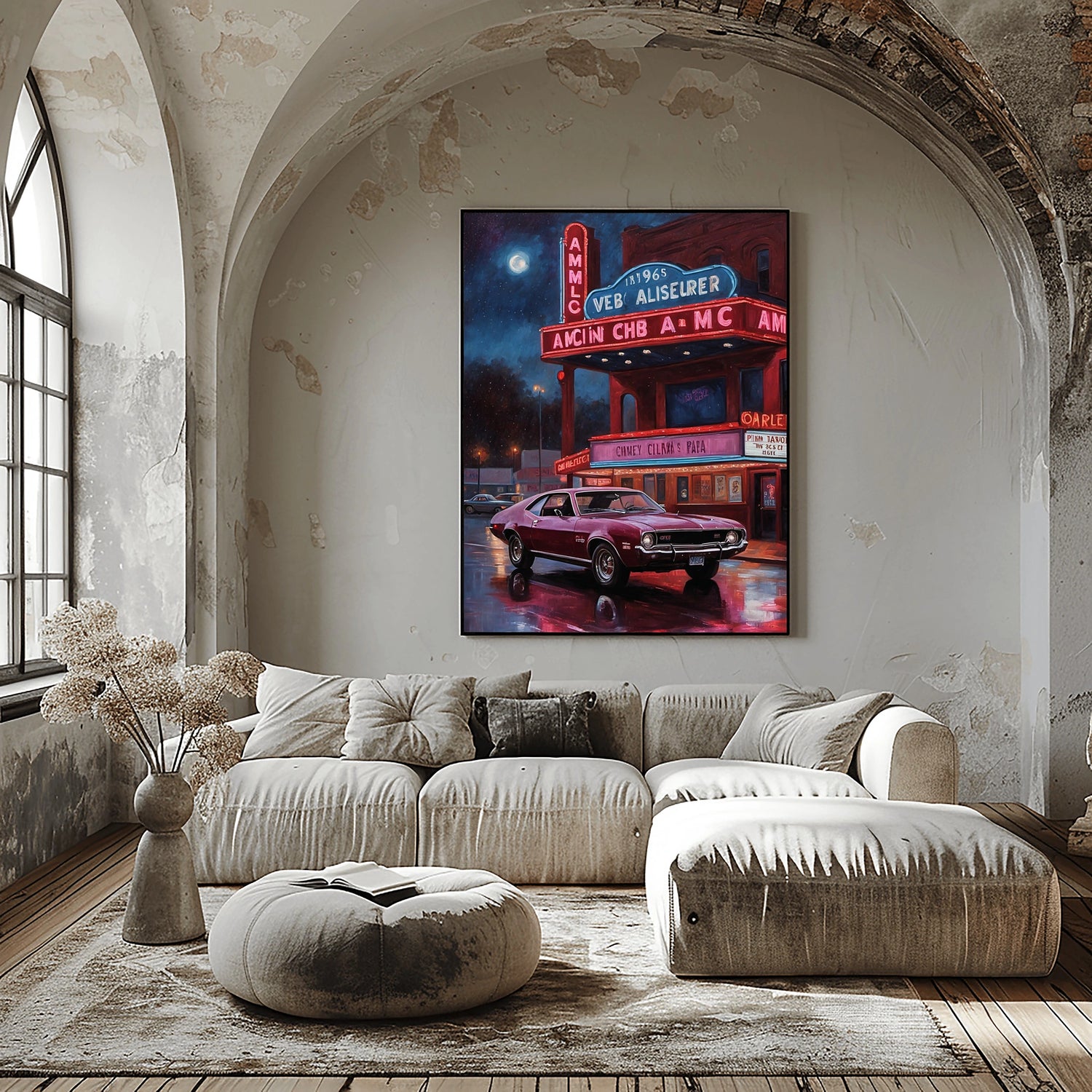 1968 AMC Javelin Spirit – Cinema Night Edition | Poster auf Leinwand