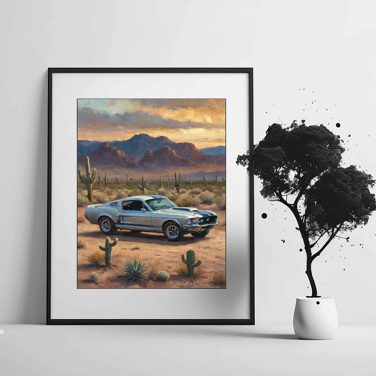 1968 Shelby Muscle Car Ikone - Desert Edition | Poster auf Leinwand