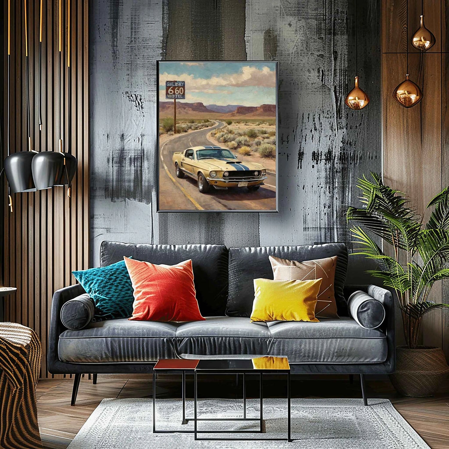1968 Shelby Muscle Ikone - Route66 Edition | Poster Leinwand