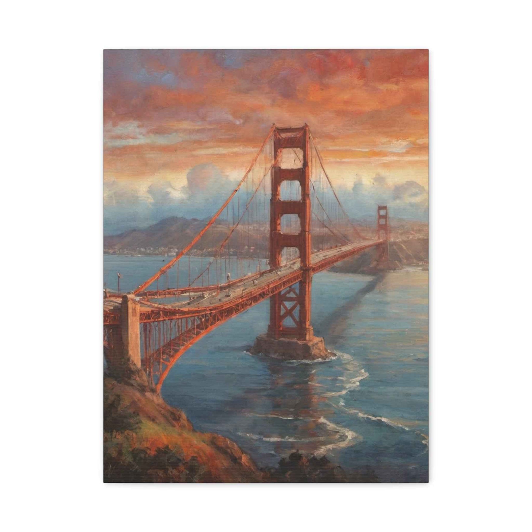 Golden Gate Bridge Canvas Print — Matte Stretched Wall Art - AquilVision