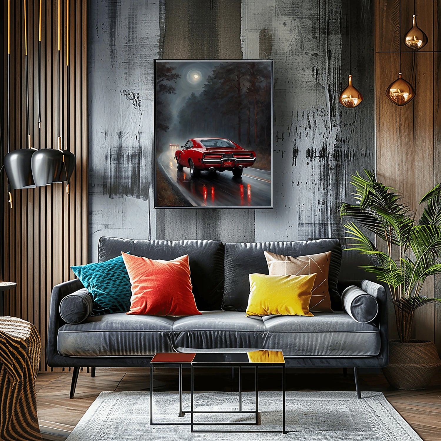 1969 RT Charger Power - Nacht-Edition | Poster auf Leinwand