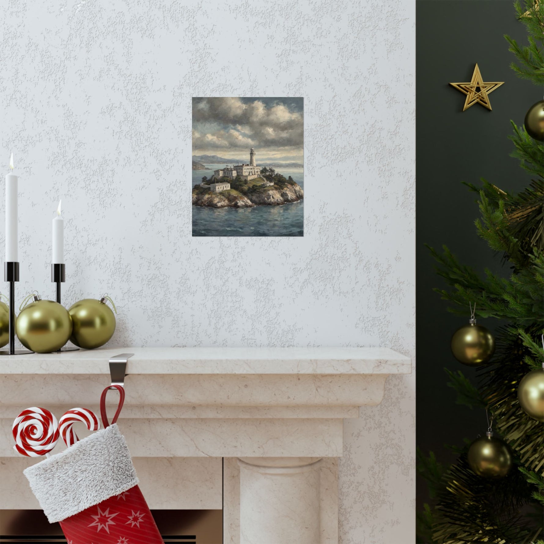 Lighthouse Island Matte Poster — Coastal Nautical Wall Art - AquilVision