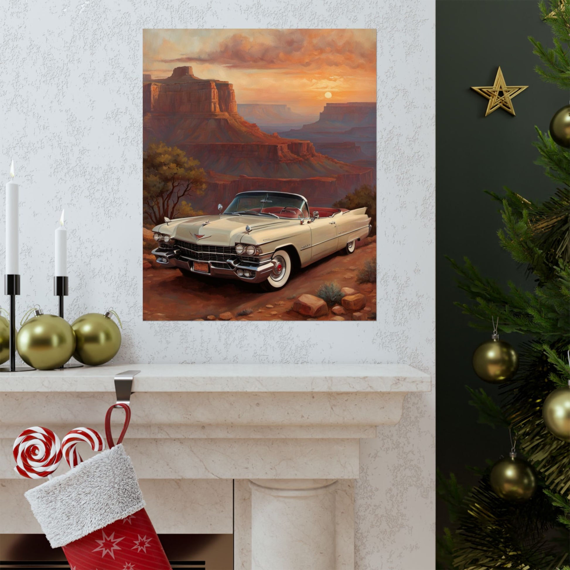 Vintage Car Wall Art Poster, Matte Vertical Posters, Classic Car Decor, Retro Home Decoration, Gift for Car Enthusiasts - AquilVision