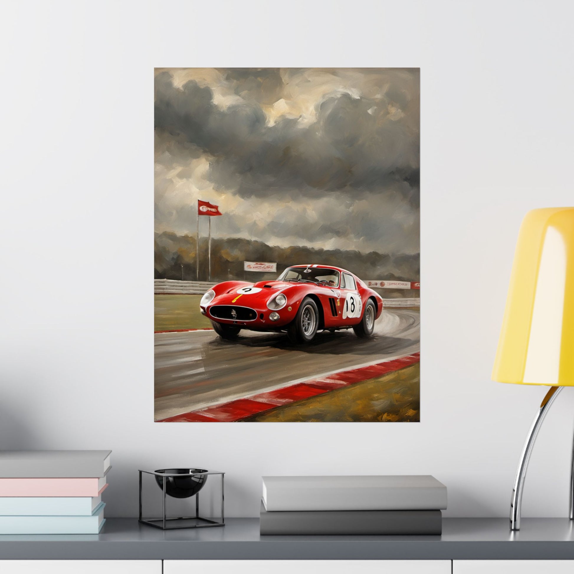 Racing Car Matte Vertical Posters, Sports Wall Art, Automotive Decor, Gift for Car Enthusiasts, Vintage Racing Print Printify