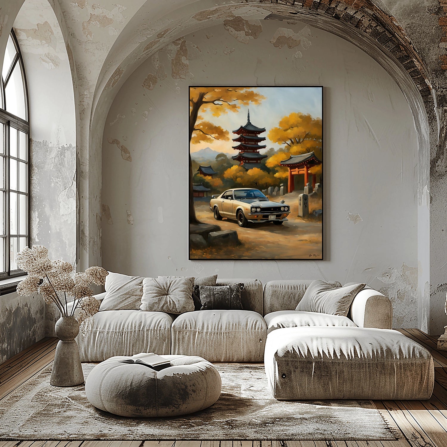 1971 Hakosuka GT-R Legende - Tempel-Edition | Poster auf Leinwand