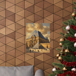 Louvre Pyramid Matte Vertical Poster — Vintage Paris Architecture Wall Art - AquilVision