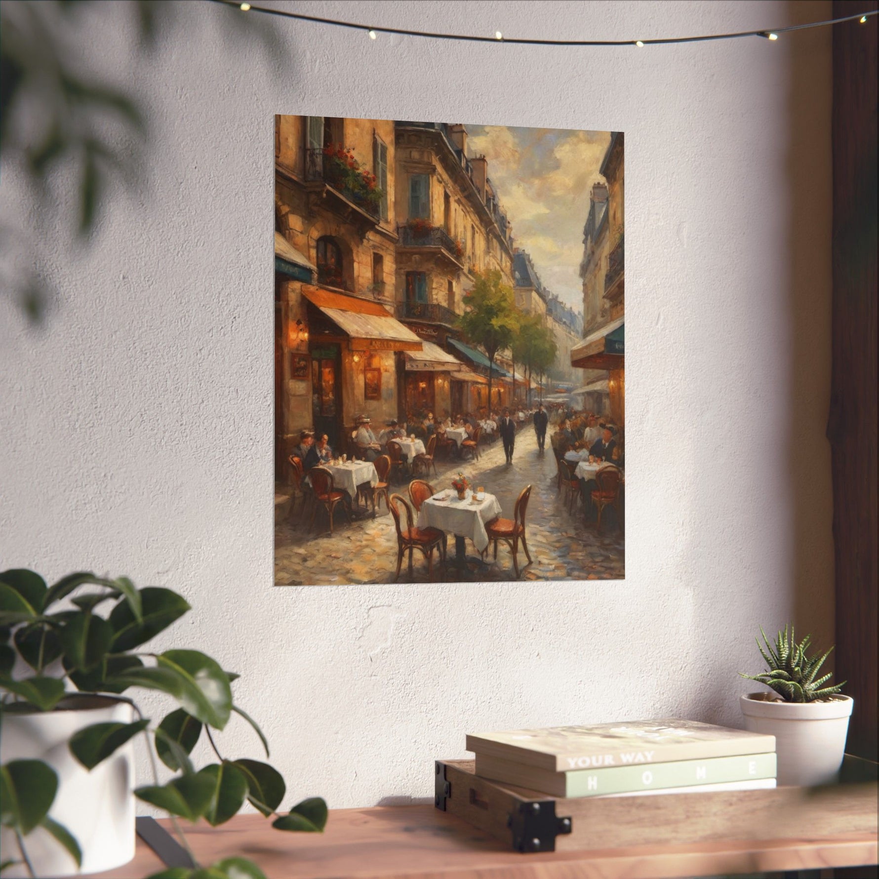 Paris Street Café Matte Poster — Vintage European Cityscape Wall Art - AquilVision