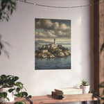 Lighthouse Island Matte Poster — Coastal Nautical Wall Art - AquilVision