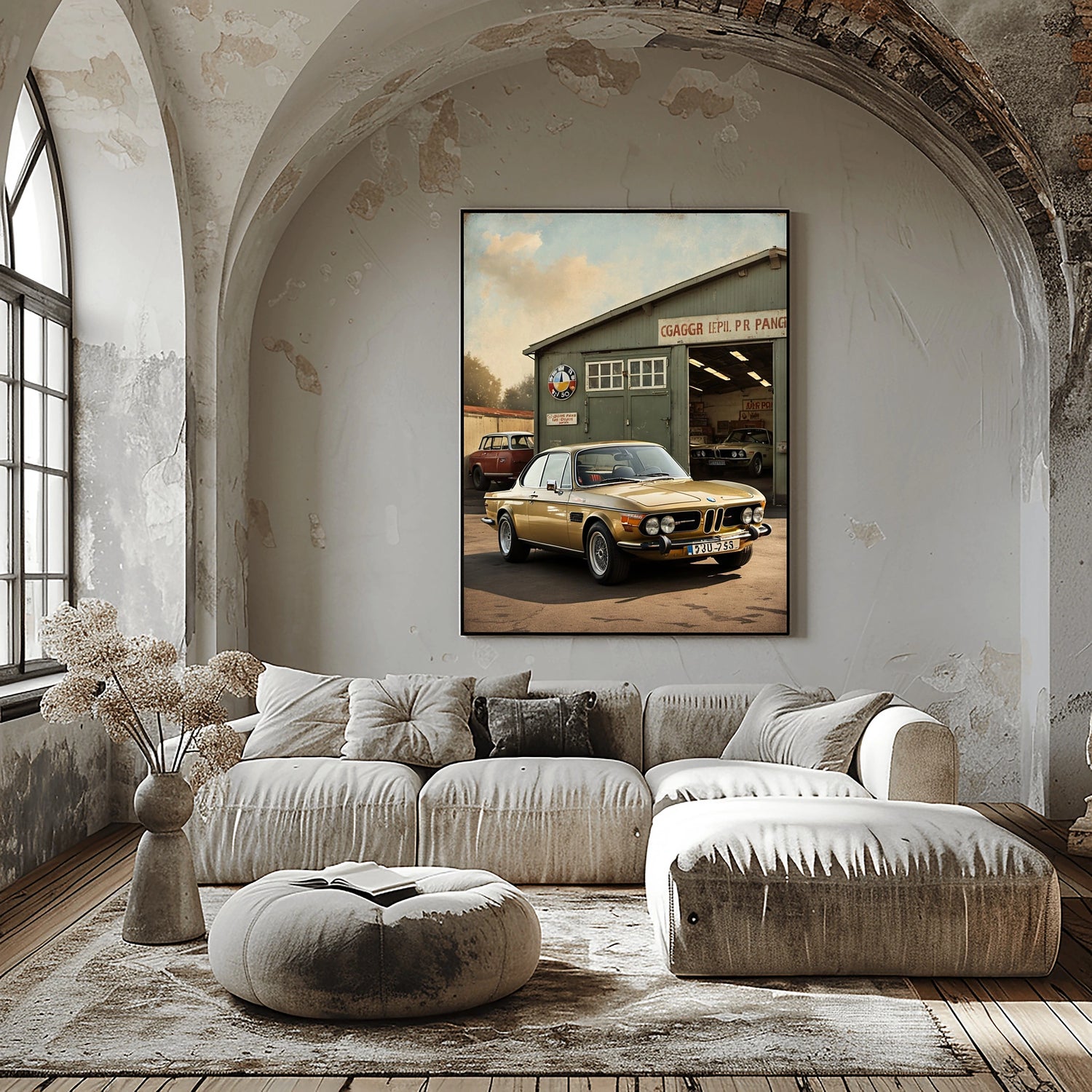 1973 Batmobile CSL Racer - Garagen-Edition | Poster auf Leinwand