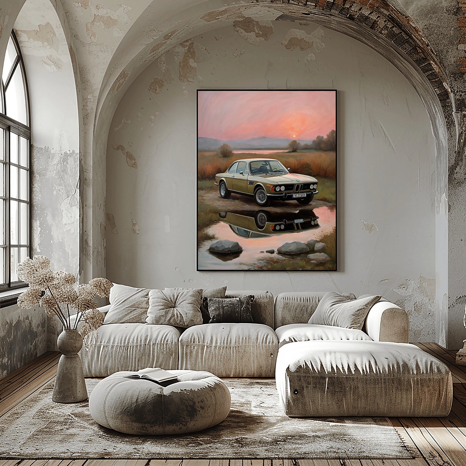 1973 Batmobile CSL Racer – Lake Edition | Poster auf Leinwand
