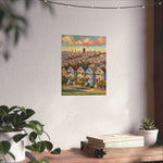 San Francisco Painted Row Houses Matte Poster — Vintage Cityscape Wall Art - AquilVision