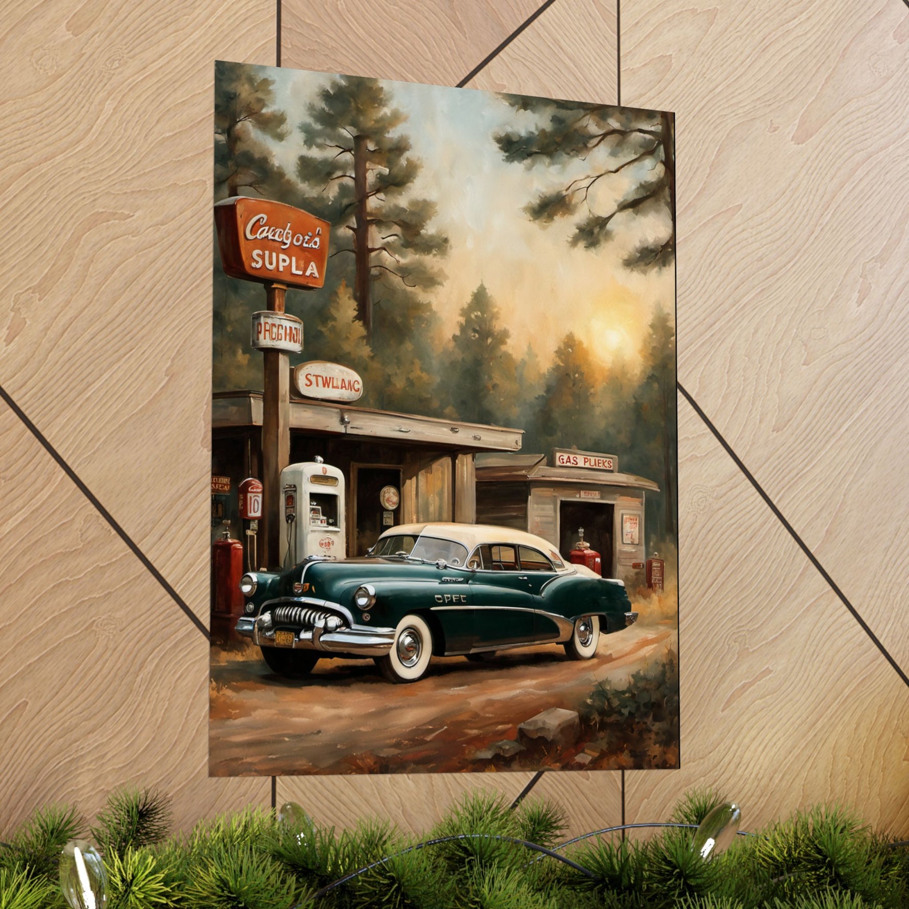 1950 American Riviera Dream Poster - Forest Edition - AquilVision