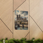 Notre Dame Seine River Matte Poster — Vintage Paris Architecture Wall Art - AquilVision