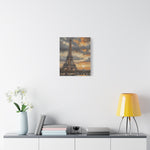 Eiffel Tower Sunset Canvas Print — Matte Stretched Wall Art - AquilVision